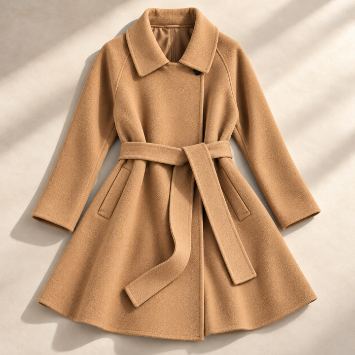 Rosie | Womens Wrap a-Line Belted Wool Blend Coat