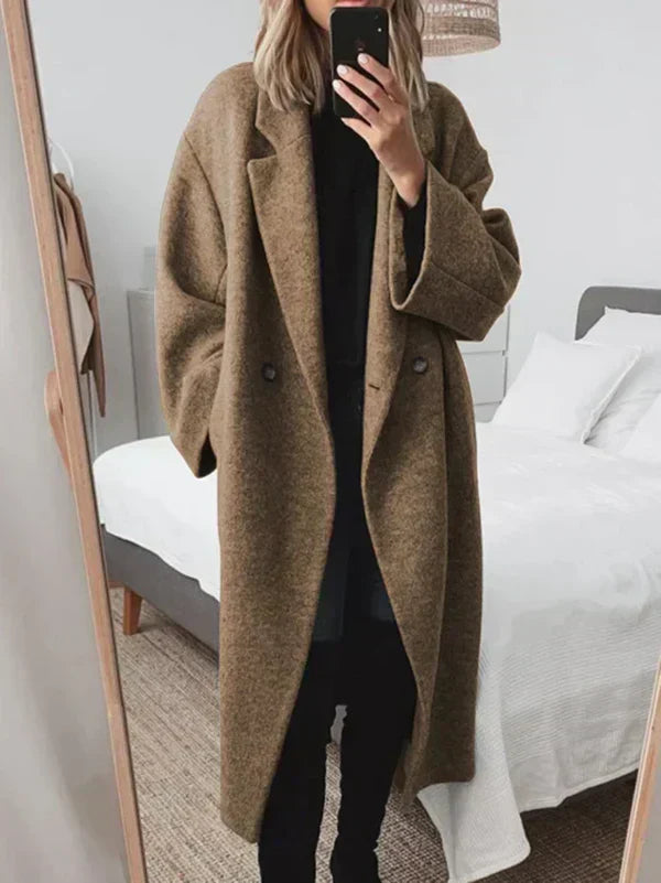 Amelia | Double Breasted Oversized Wool Coat