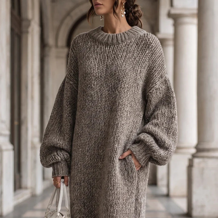 Darcey | Oversized Wool Blend Knit Maxi Dress