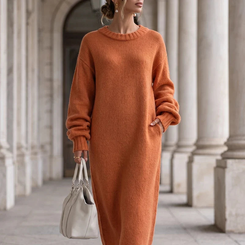 Darcey | Oversized Wool Blend Knit Maxi Dress