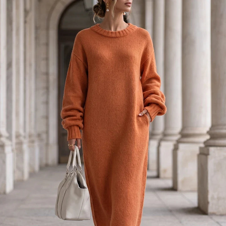 Darcey | Oversized Wool Blend Knit Maxi Dress