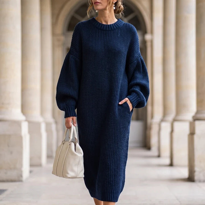 Darcey | Oversized Wool Blend Knit Maxi Dress