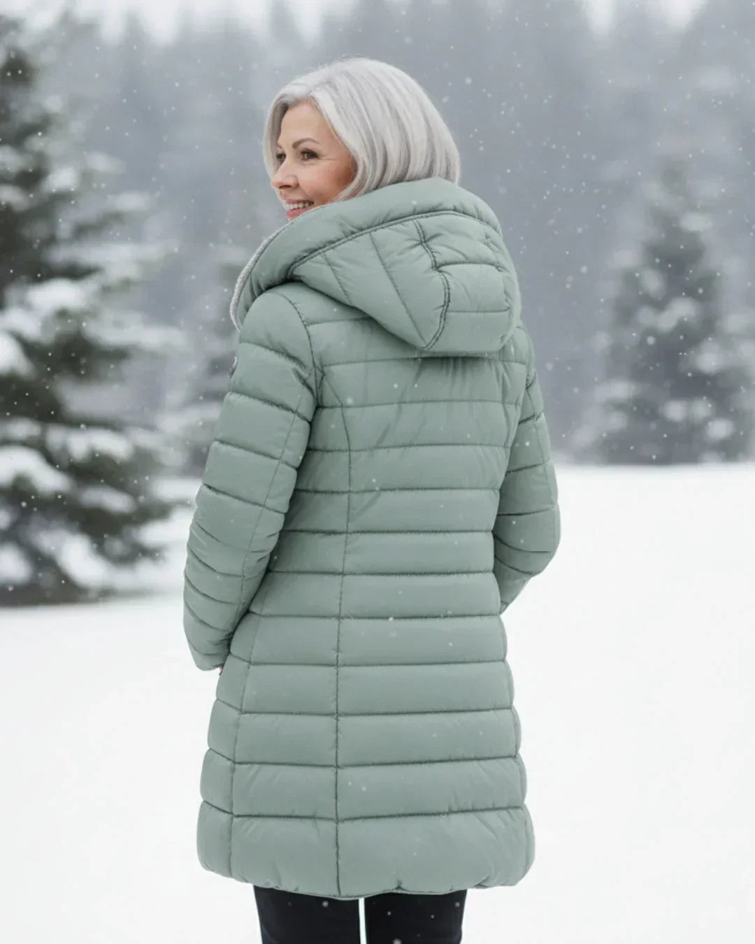 Florence | Hooded Quilted Puffer Jacket with Faux Fur Trim