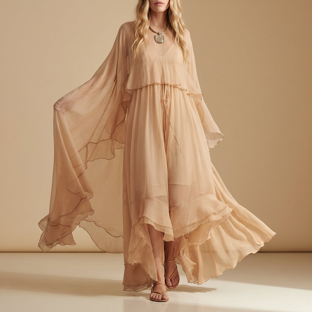 Felicity | Tiered Chiffon Maxi Dress