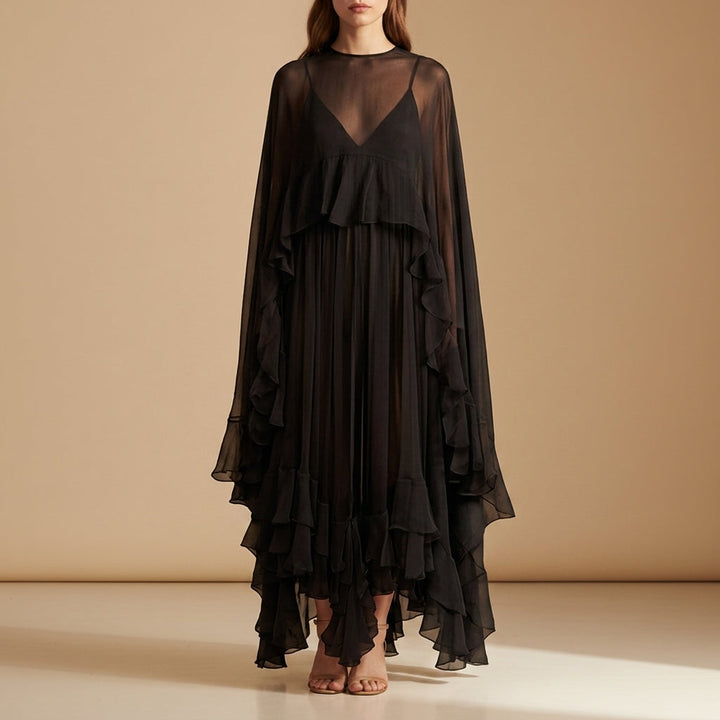 Felicity | Tiered Chiffon Maxi Dress