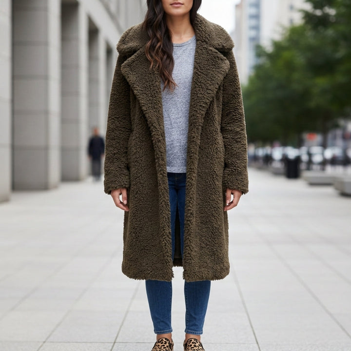 Pippa | Relaxed Faux Fur Collared Coat
