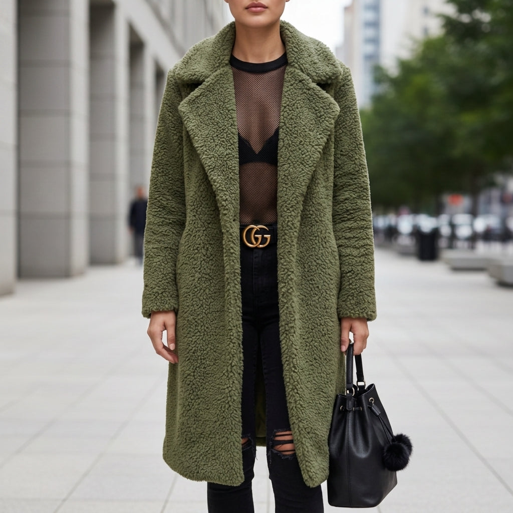 Pippa | Relaxed Faux Fur Collared Coat