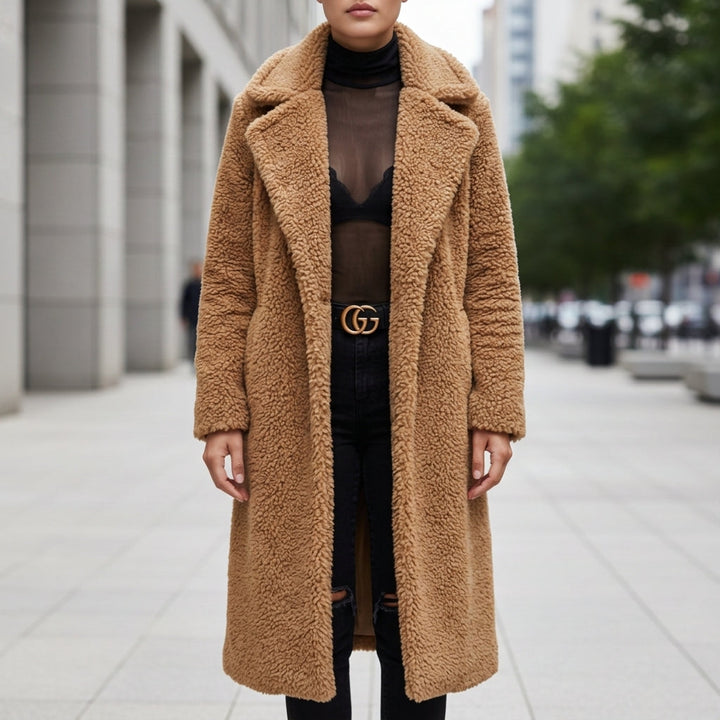 Pippa | Relaxed Faux Fur Collared Coat