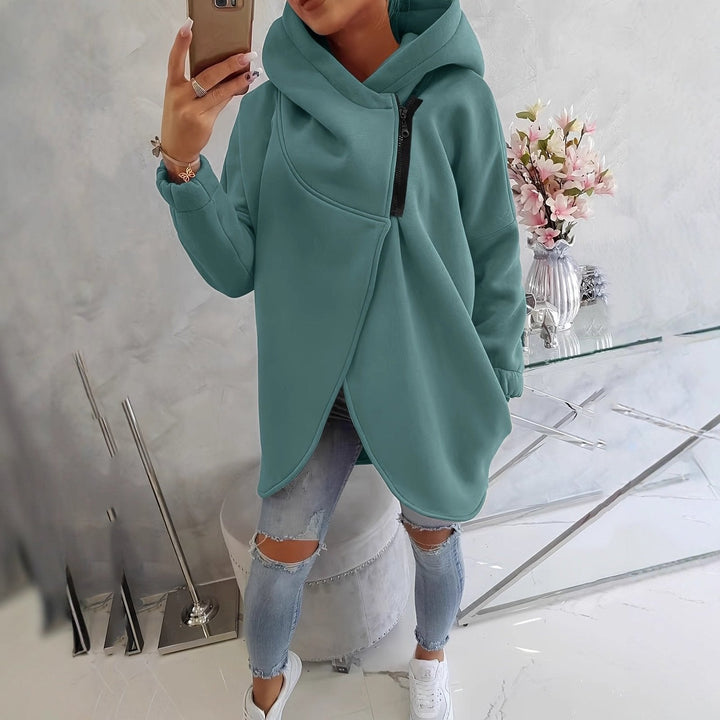Millie | Zip Hooded Relaxed Fit Sweatshirt