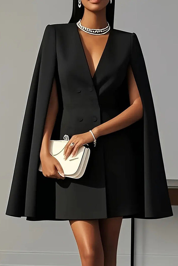 Romy | Cape Sleeve Blazer Mini Dress