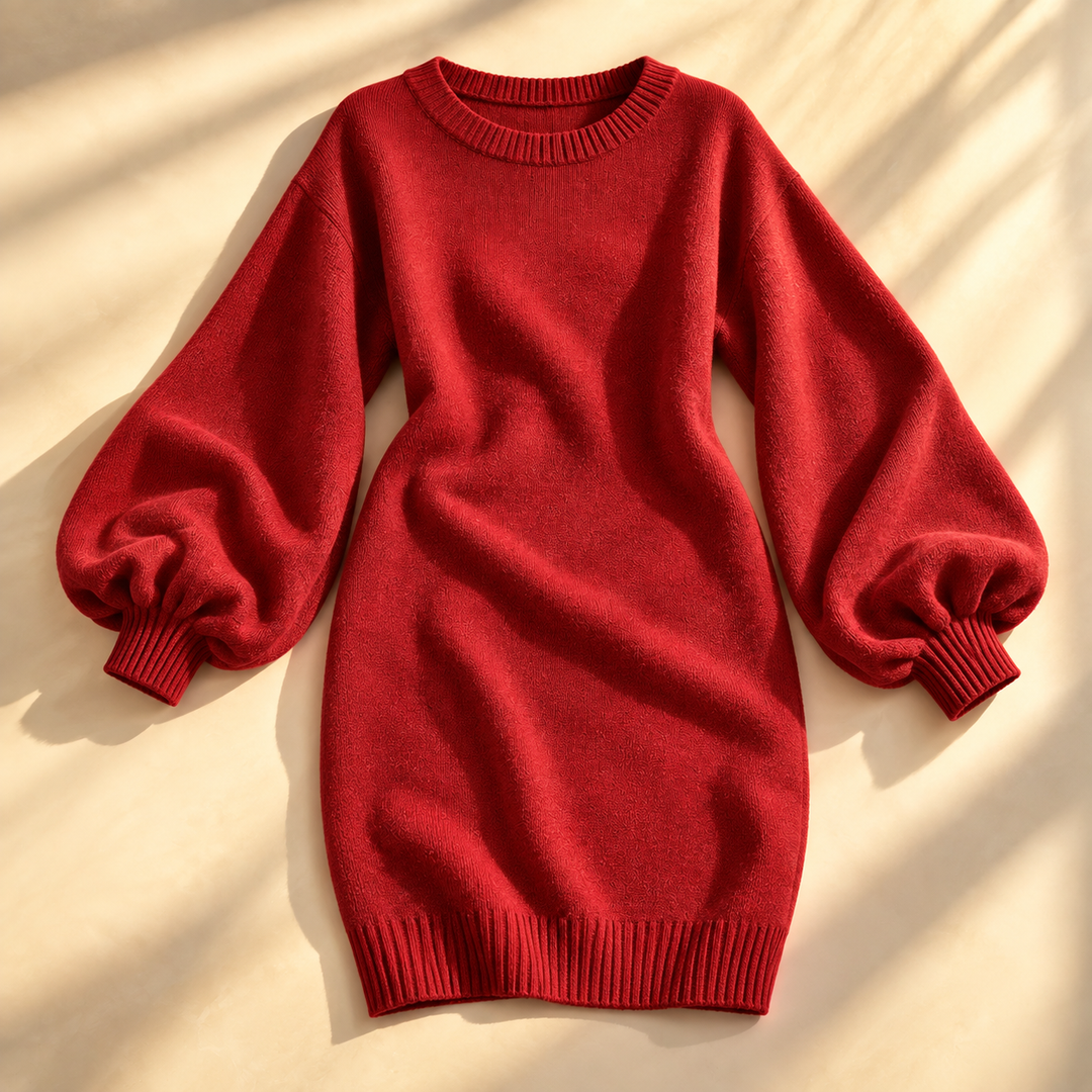 Maisie | Balloon Sleeve Jumper Mini Dress