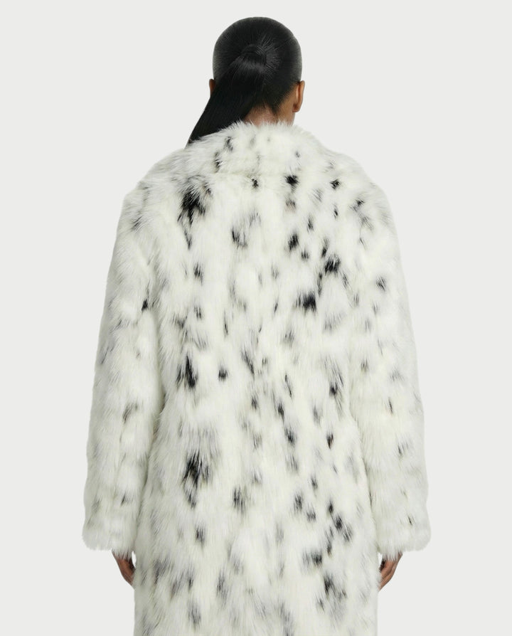 Isla | Leopard Faux Fur Oversized Collared Coat