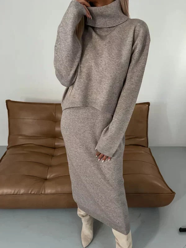 Amelia | Knitted Two-Piece Jumper Dress Midi Set