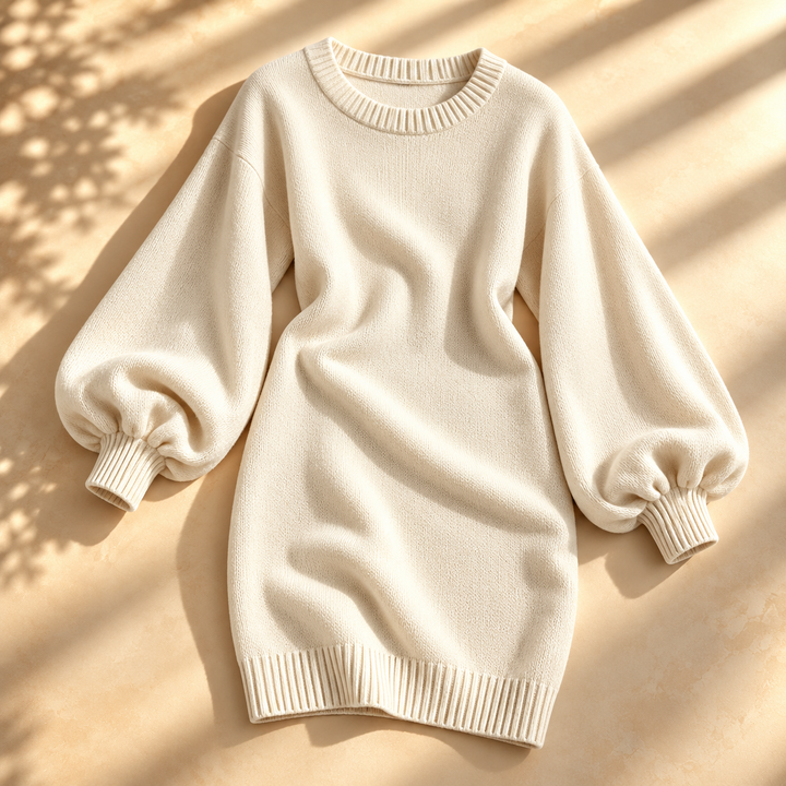 Maisie | Balloon Sleeve Jumper Mini Dress