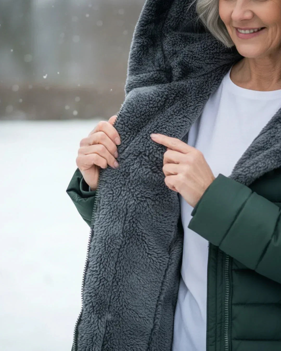 Florence | Hooded Quilted Puffer Jacket with Faux Fur Trim