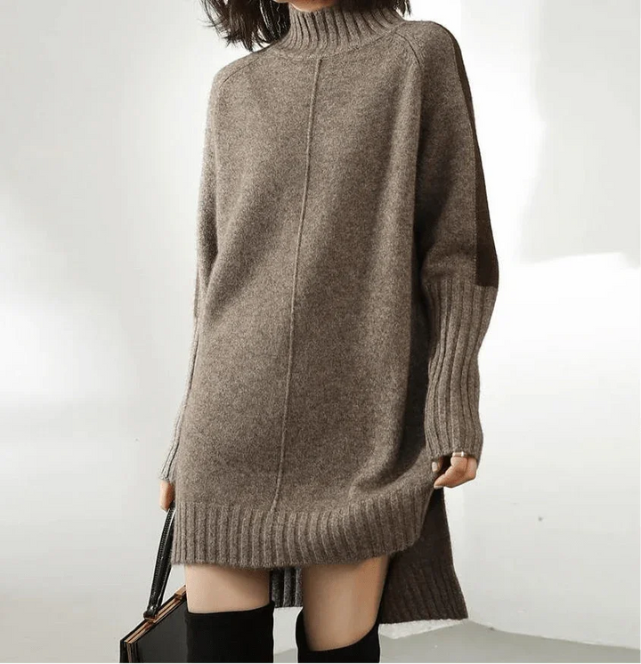 Phoebe | Mock Neck Knit Jumper Dress