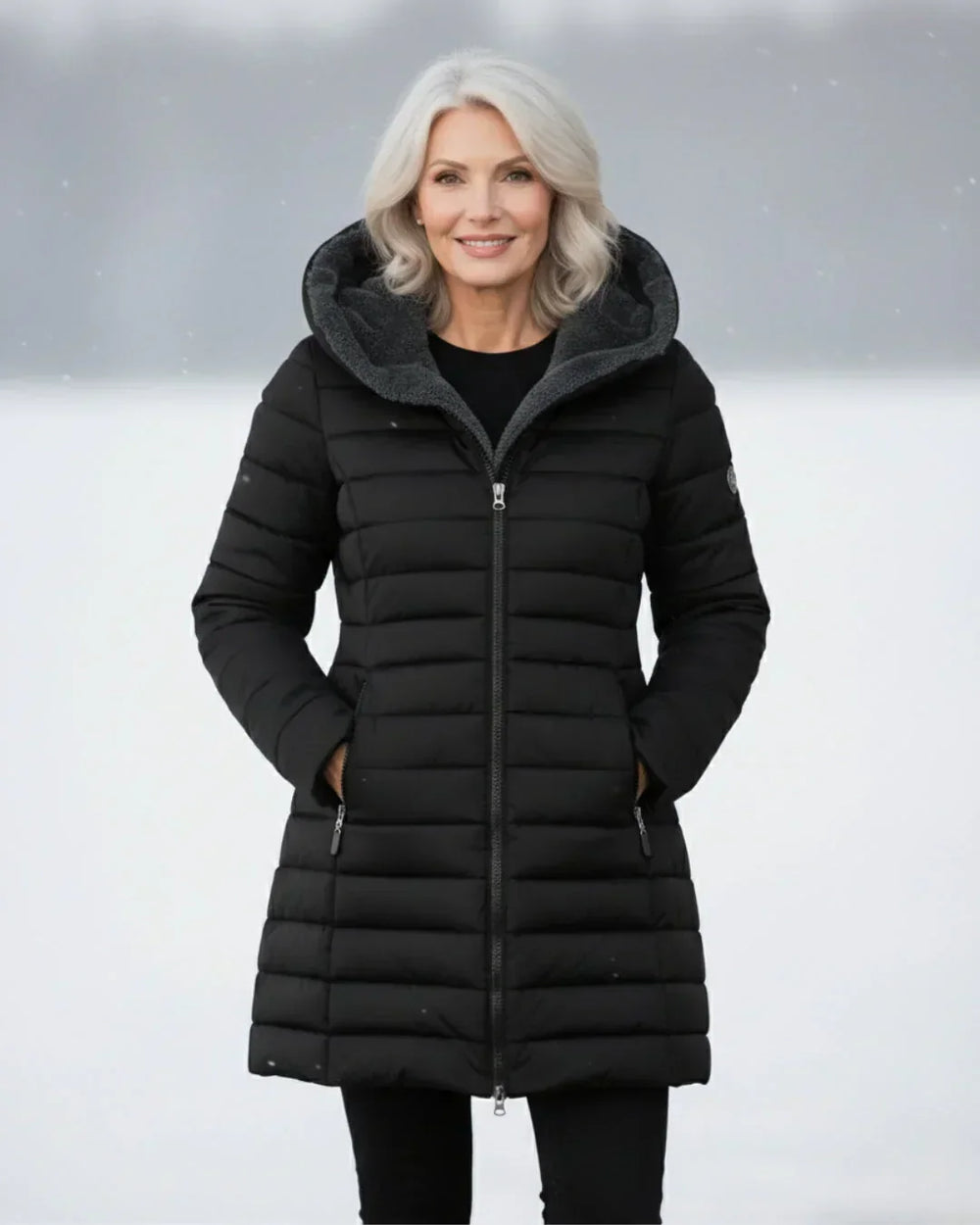 Florence | Hooded Quilted Puffer Jacket with Faux Fur Trim