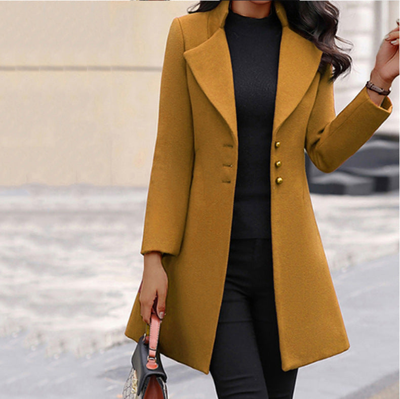 Florence | Collared Long Sleeve Button Coat