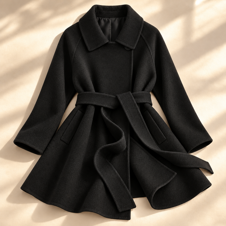 Rosie | Womens Wrap a-Line Belted Wool Blend Coat