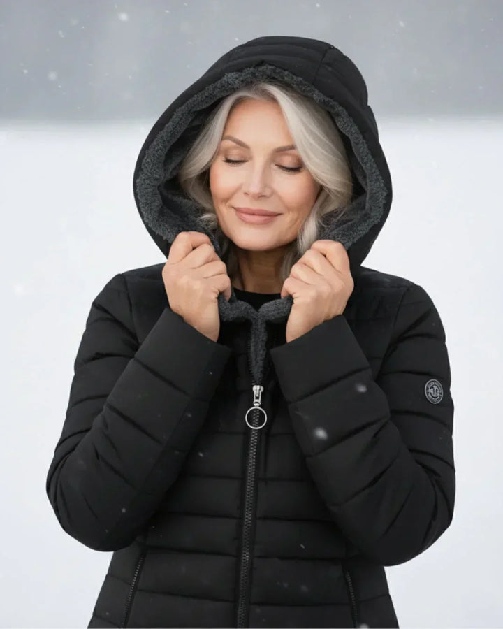 Florence | Hooded Quilted Puffer Jacket with Faux Fur Trim