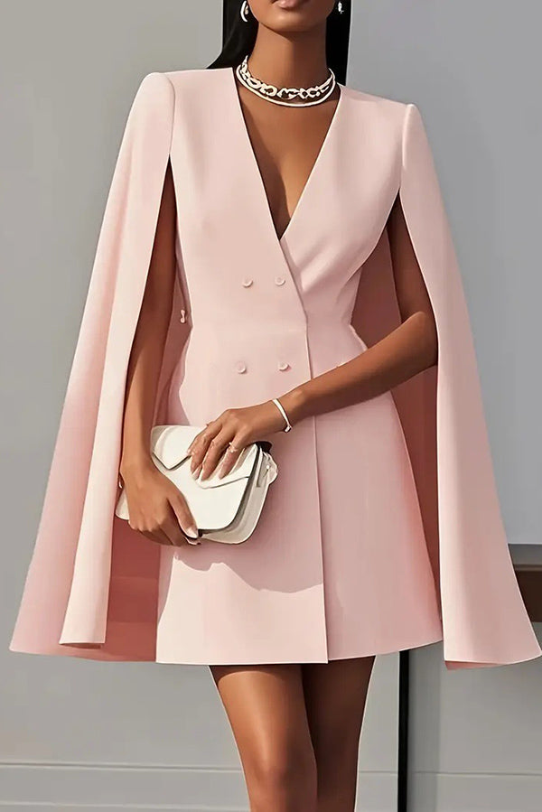 Romy | Cape Sleeve Blazer Mini Dress