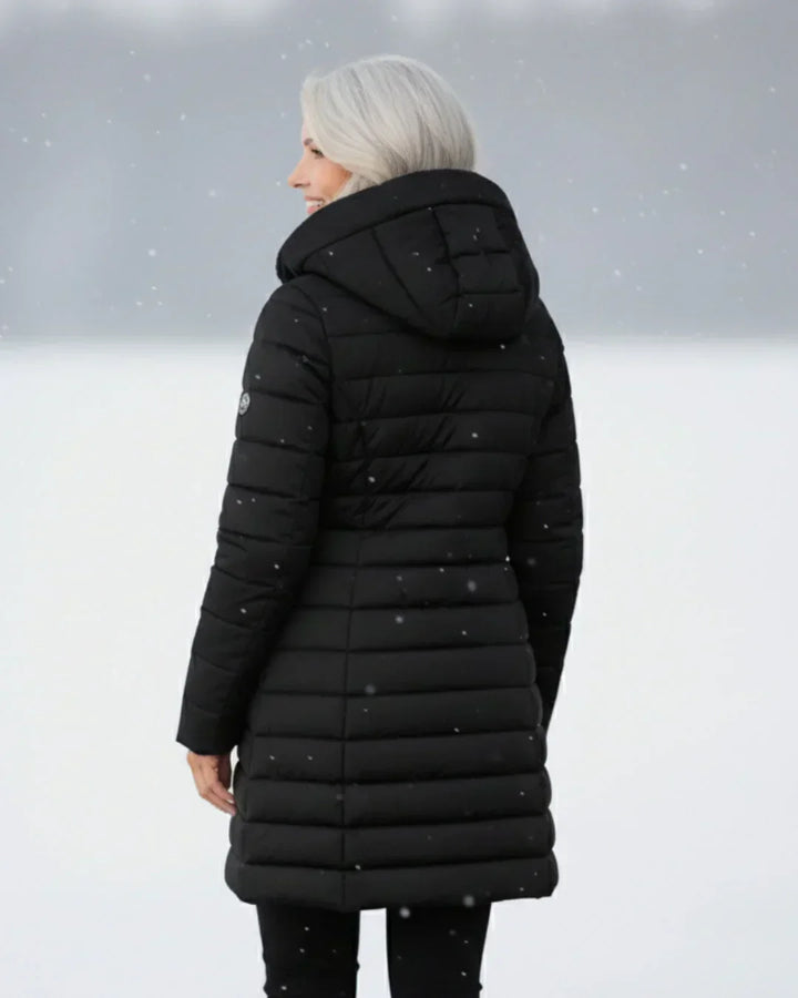 Florence | Hooded Quilted Puffer Jacket with Faux Fur Trim