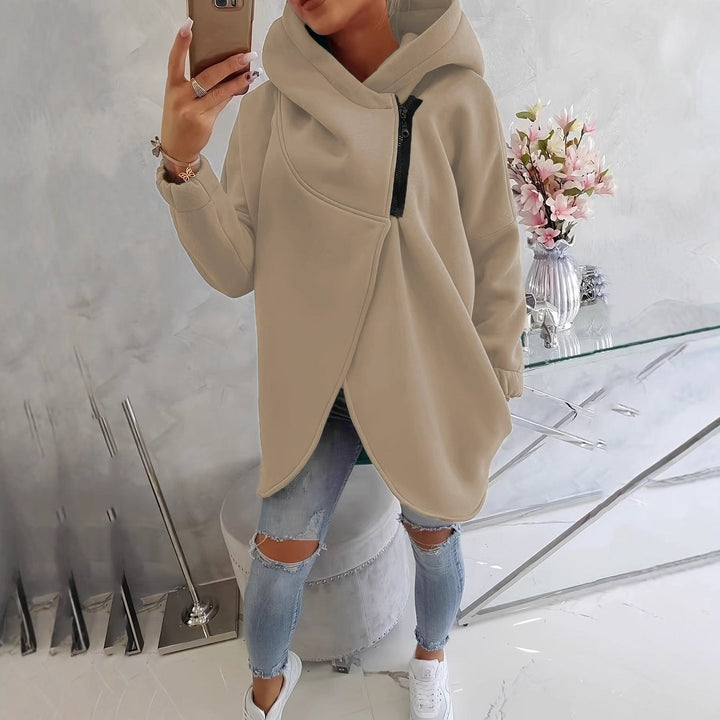 Millie | Zip Hooded Relaxed Fit Sweatshirt