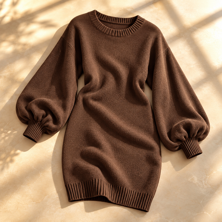 Maisie | Balloon Sleeve Jumper Mini Dress