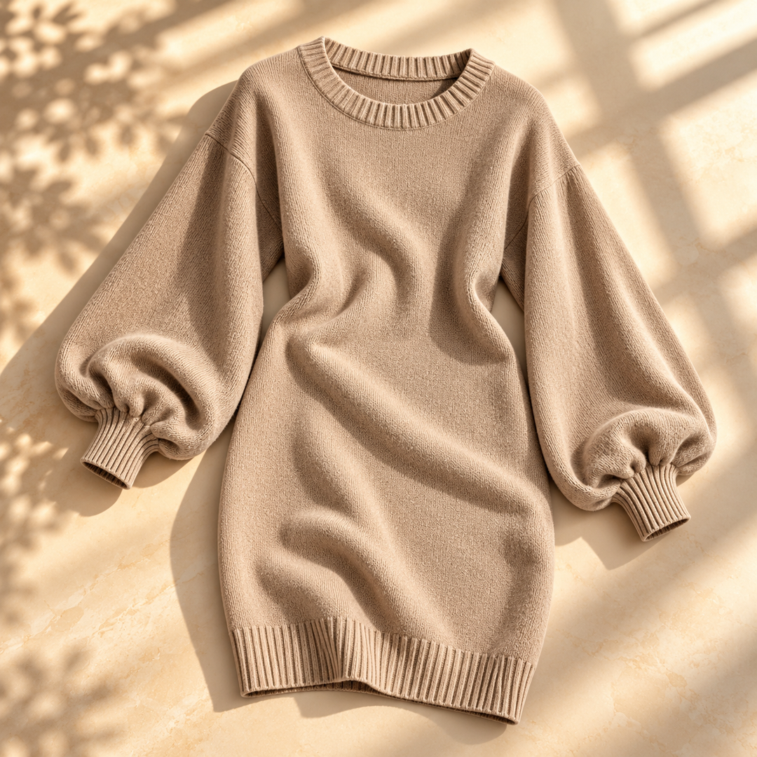 Maisie | Balloon Sleeve Jumper Mini Dress