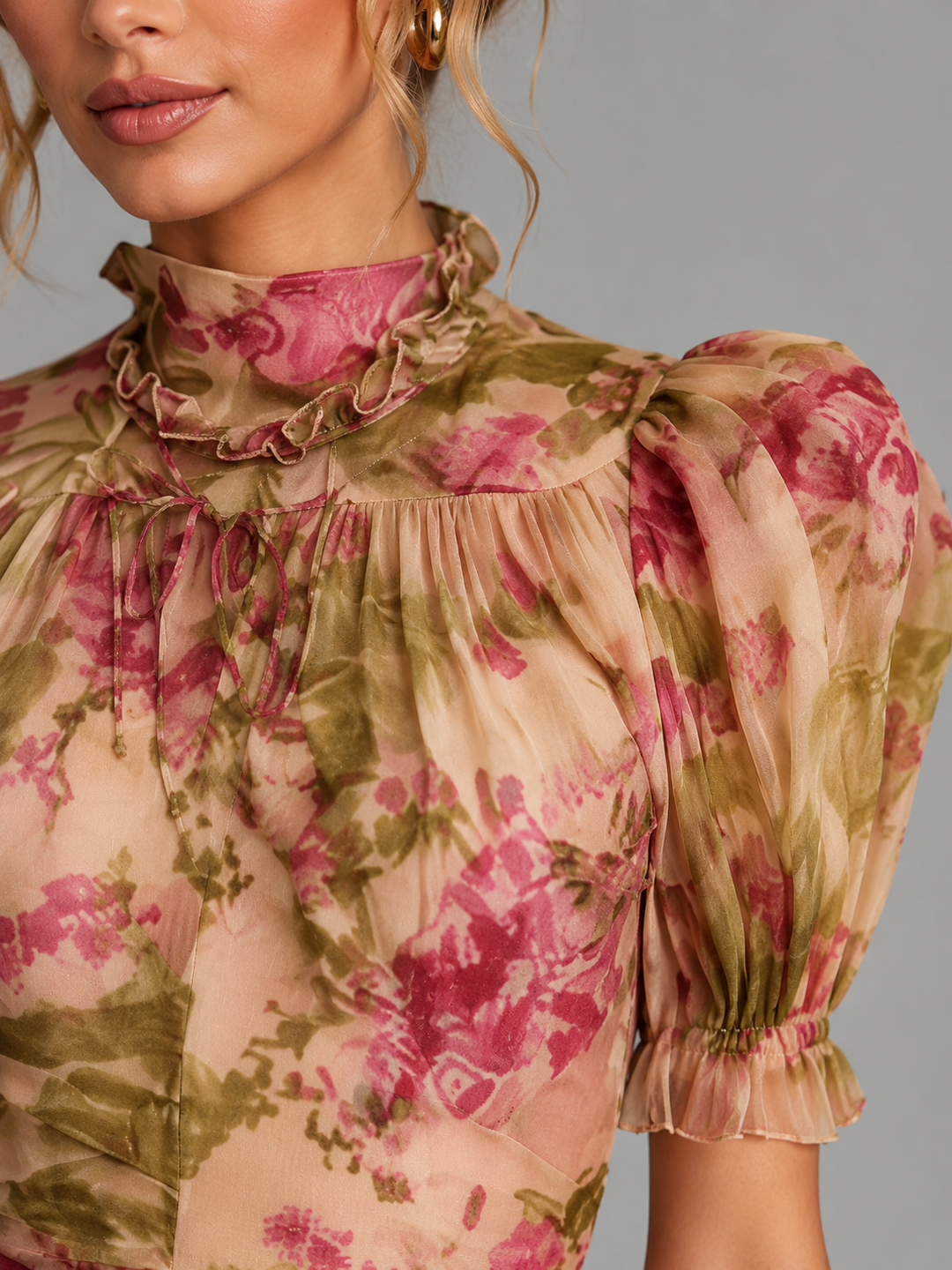 Alice | Wedding Guest Floral Chiffon Maxi Dress
