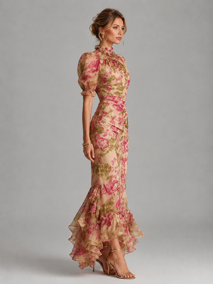 Alice | Wedding Guest Floral Chiffon Maxi Dress