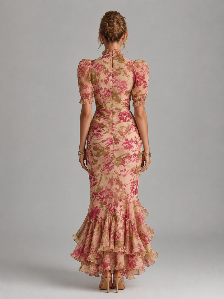 Alice | Wedding Guest Floral Chiffon Maxi Dress