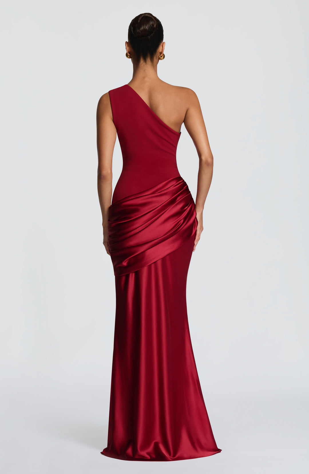 Alice | Wedding Guest One Shoulder Satin Maxi Dress
