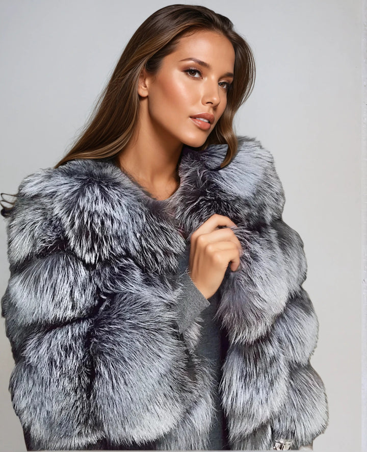 Alice | Womens Relaxed Fur Panelled Jacket