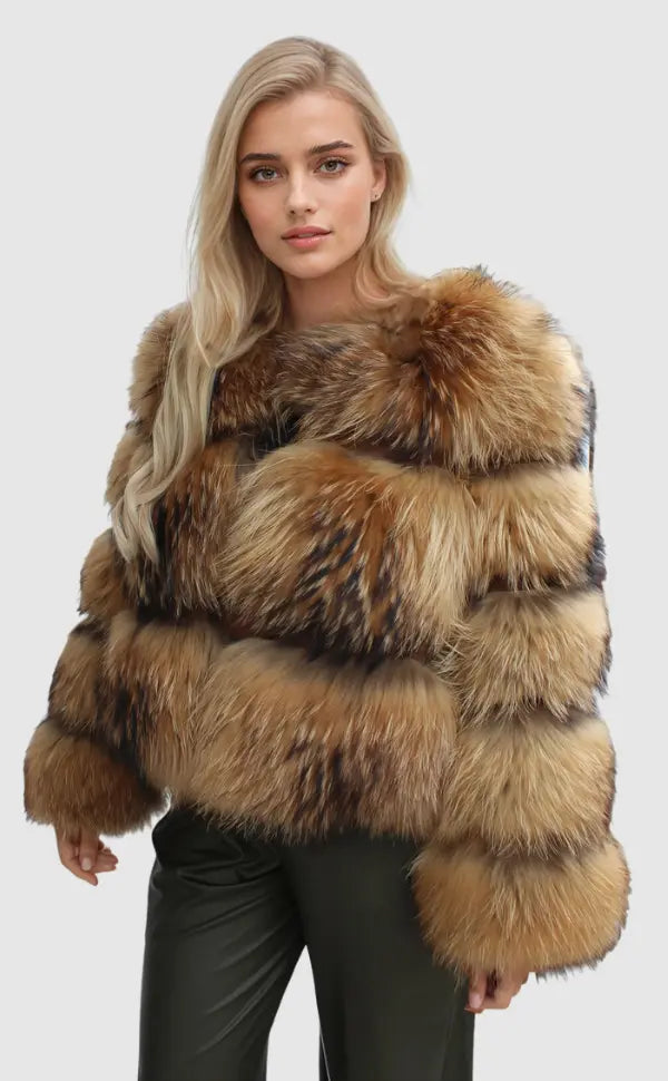 Alice | Womens Relaxed Fur Panelled Jacket