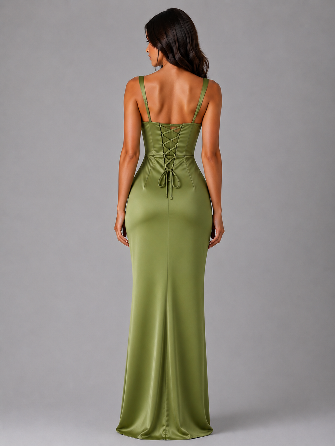 Amelia | Sleeveless Wedding Guest Satin Maxi Dress