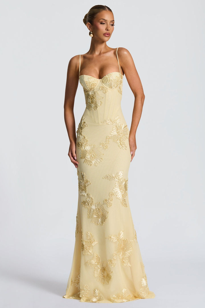 Amelia | Wedding Guest Floral Chiffon Maxi Dress