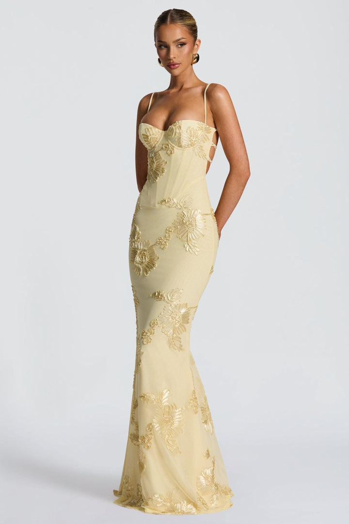 Amelia | Wedding Guest Floral Chiffon Maxi Dress