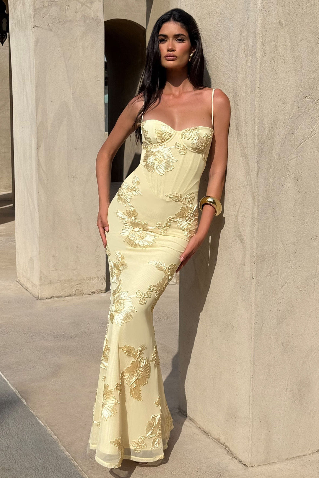 Amelia | Wedding Guest Floral Chiffon Maxi Dress