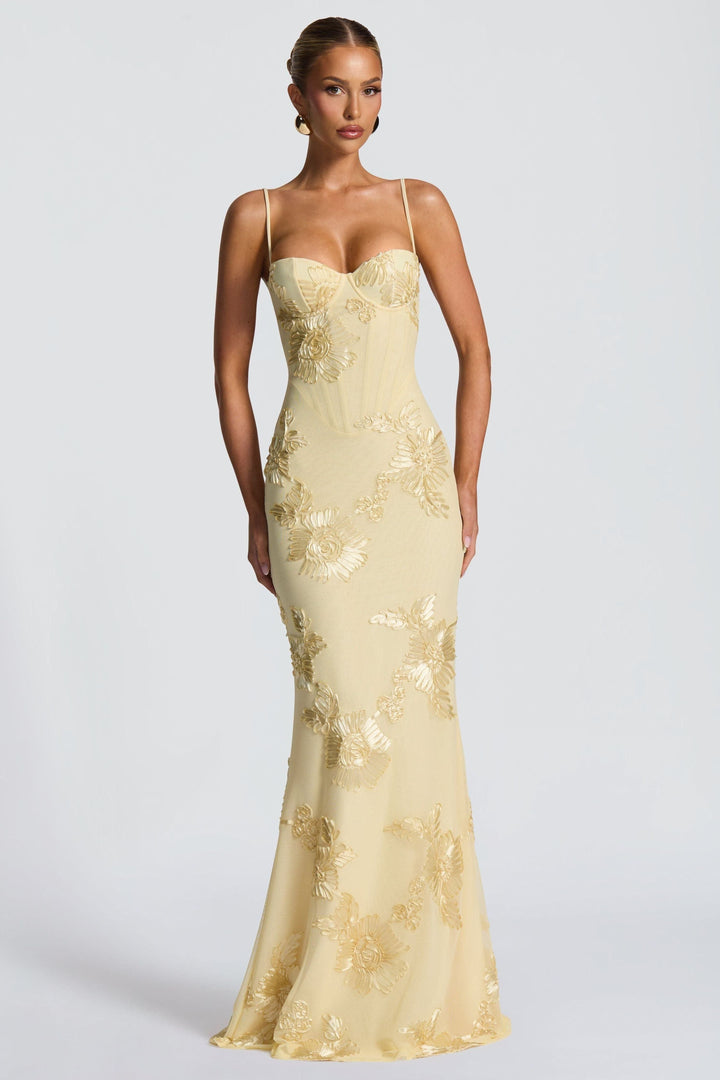 Amelia | Wedding Guest Floral Chiffon Maxi Dress