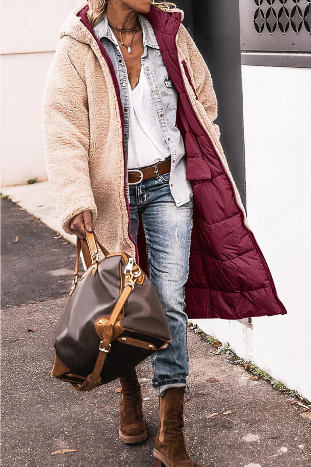 Amelia | Womens Oversized Longline Quilted Puffer Coat