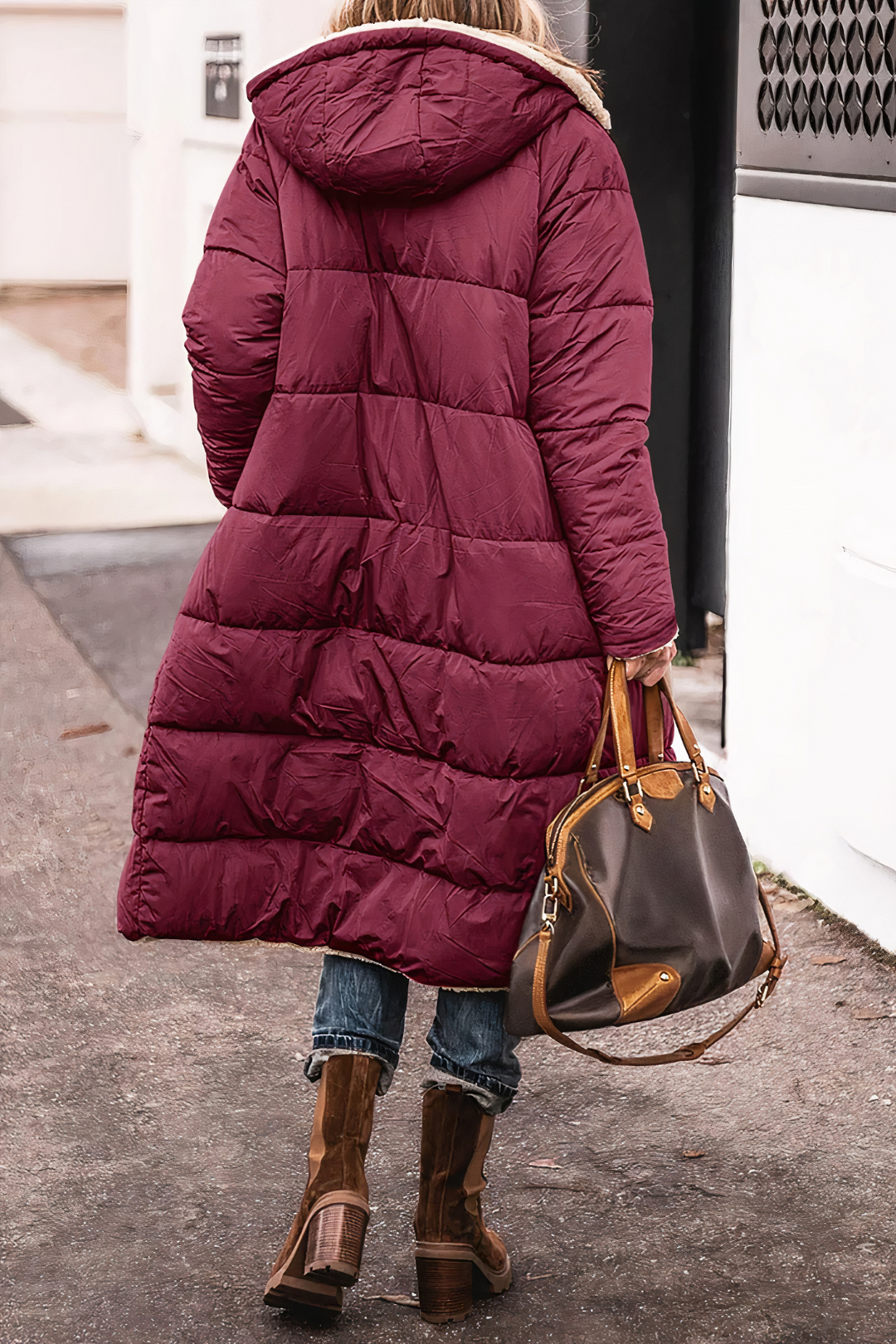 Amelia | Womens Oversized Longline Quilted Puffer Coat