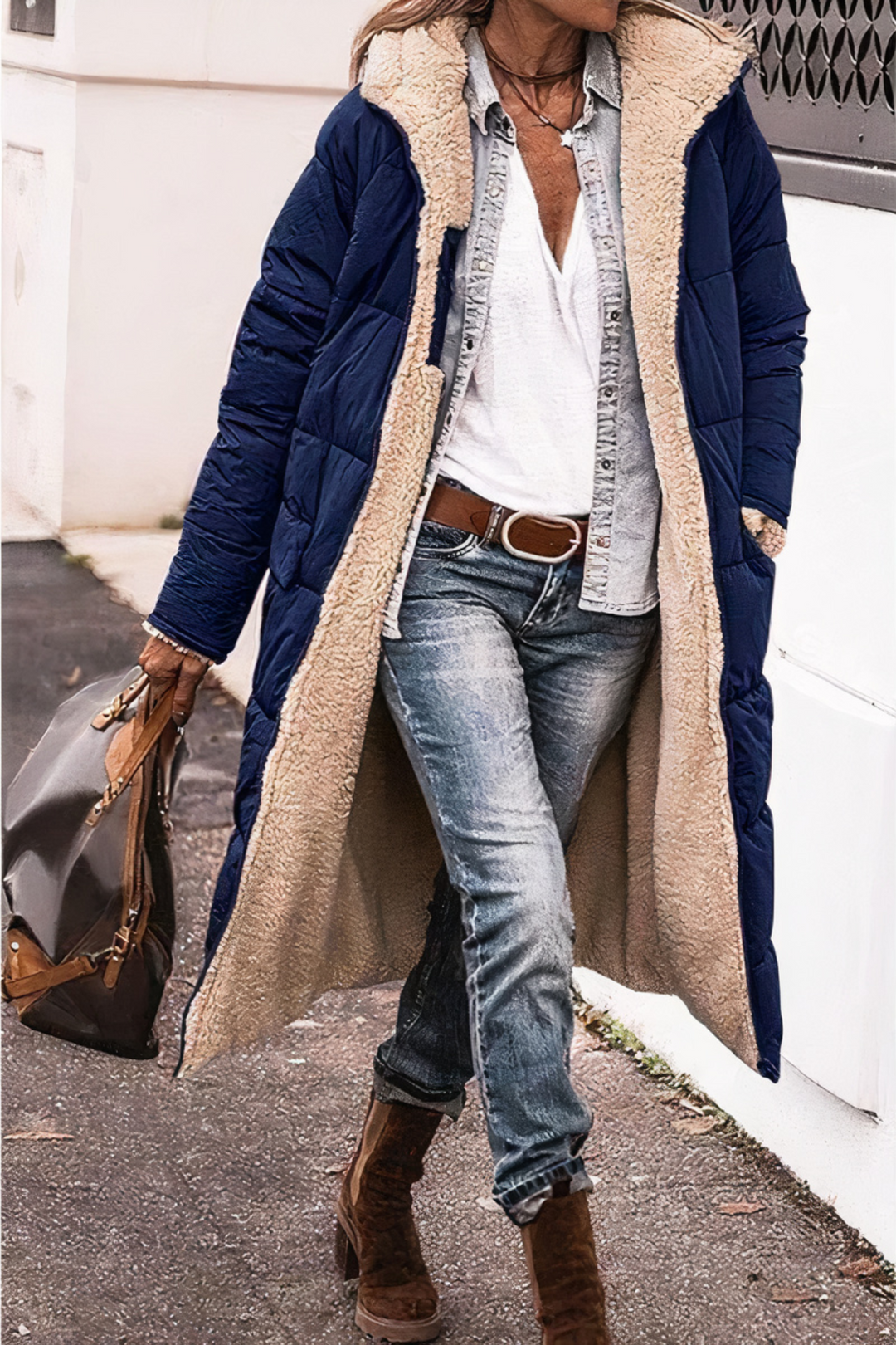 Amelia | Womens Oversized Longline Quilted Puffer Coat