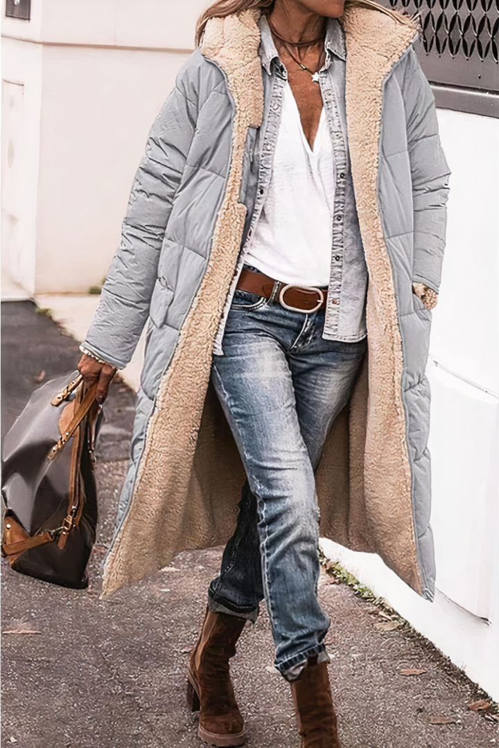 Amelia | Womens Oversized Longline Quilted Puffer Coat