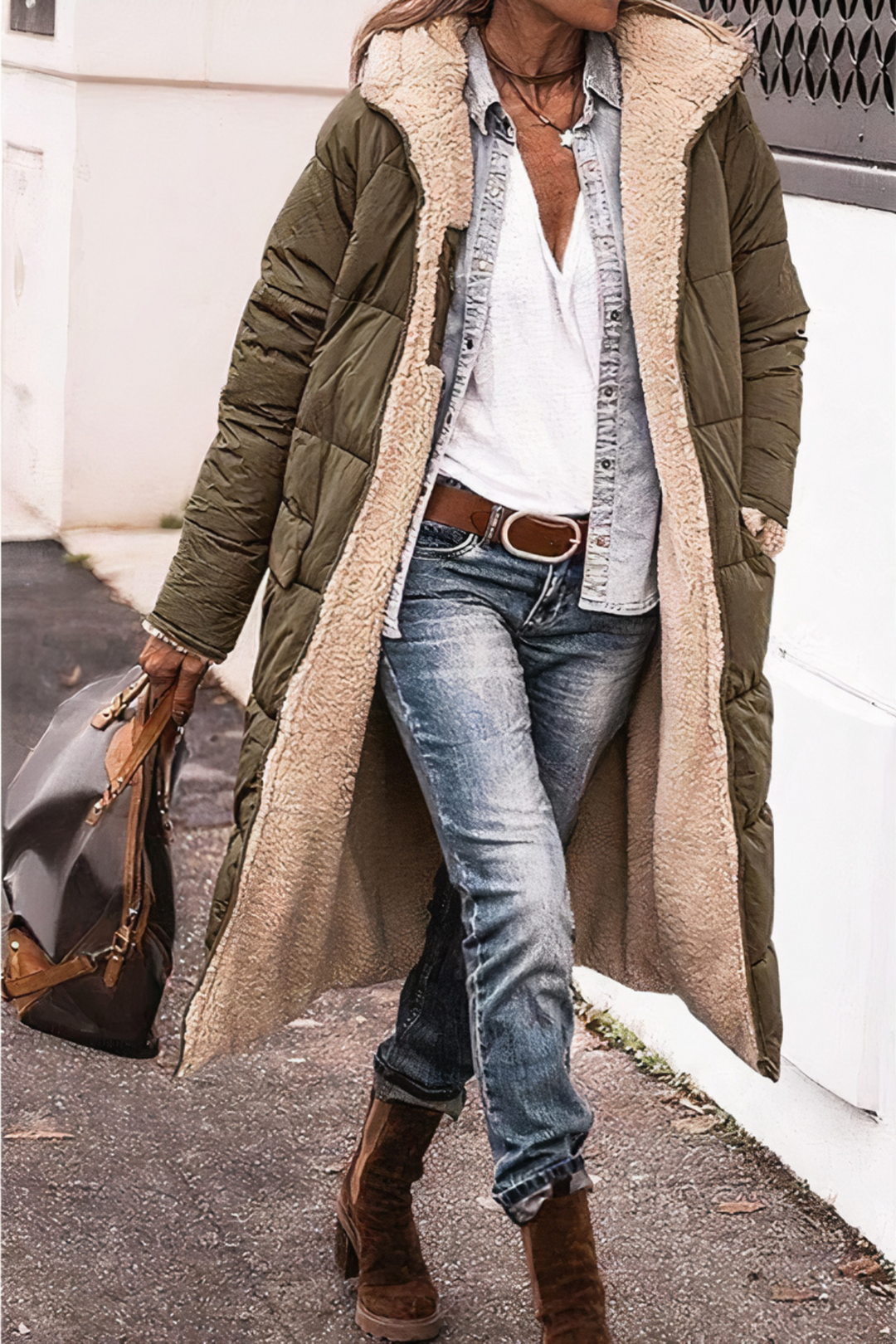 Amelia | Womens Oversized Longline Quilted Puffer Coat