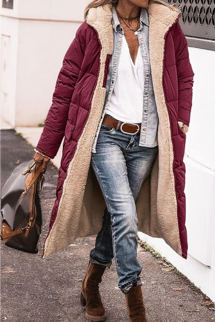 Amelia | Womens Oversized Longline Quilted Puffer Coat
