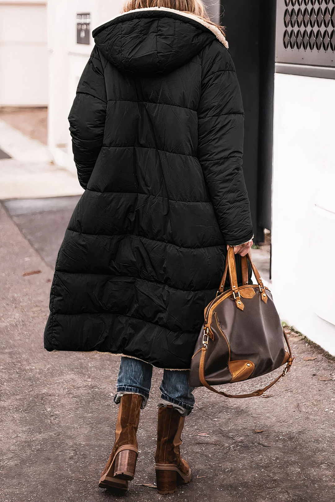 Amelia | Womens Oversized Longline Quilted Puffer Coat