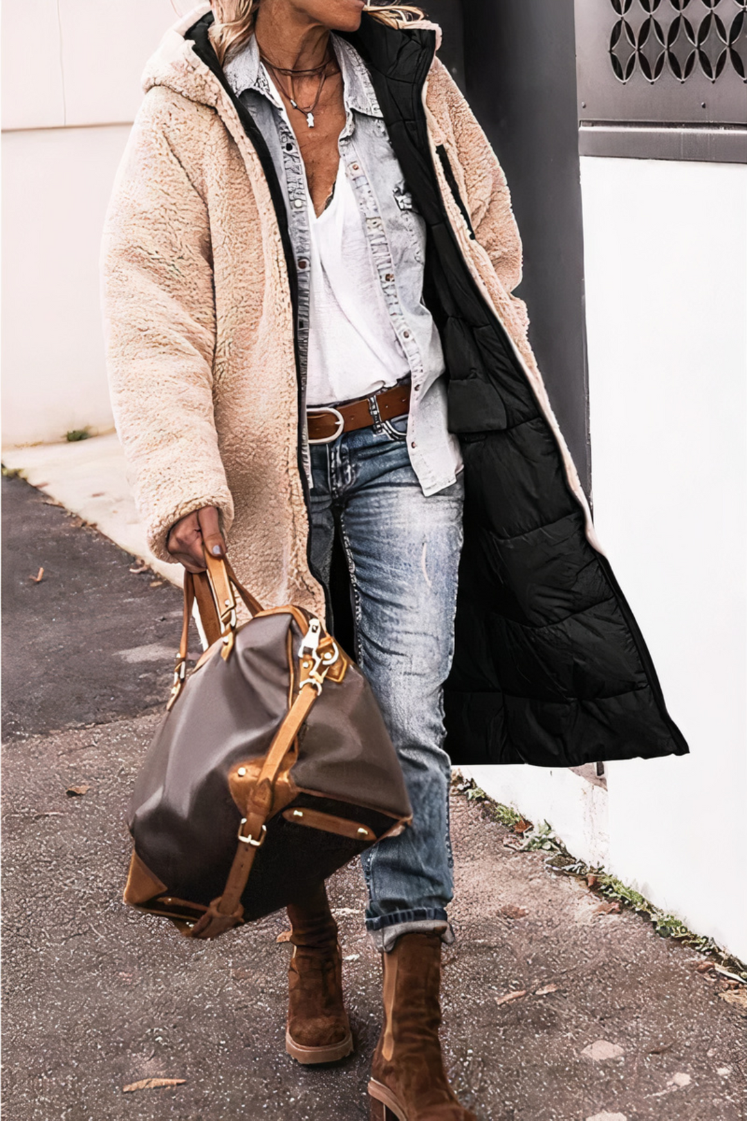 Amelia | Womens Oversized Longline Quilted Puffer Coat