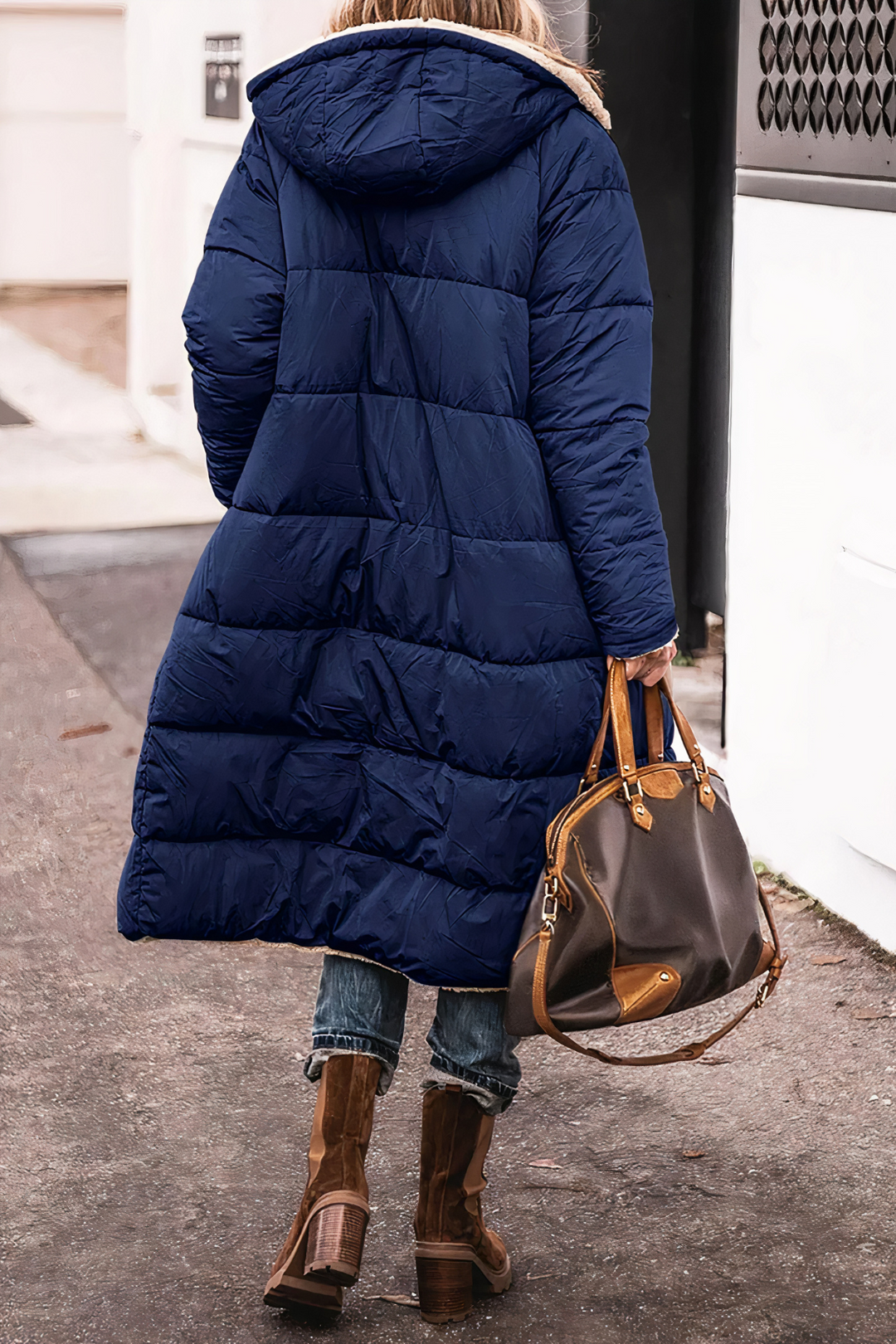 Amelia | Womens Oversized Longline Quilted Puffer Coat