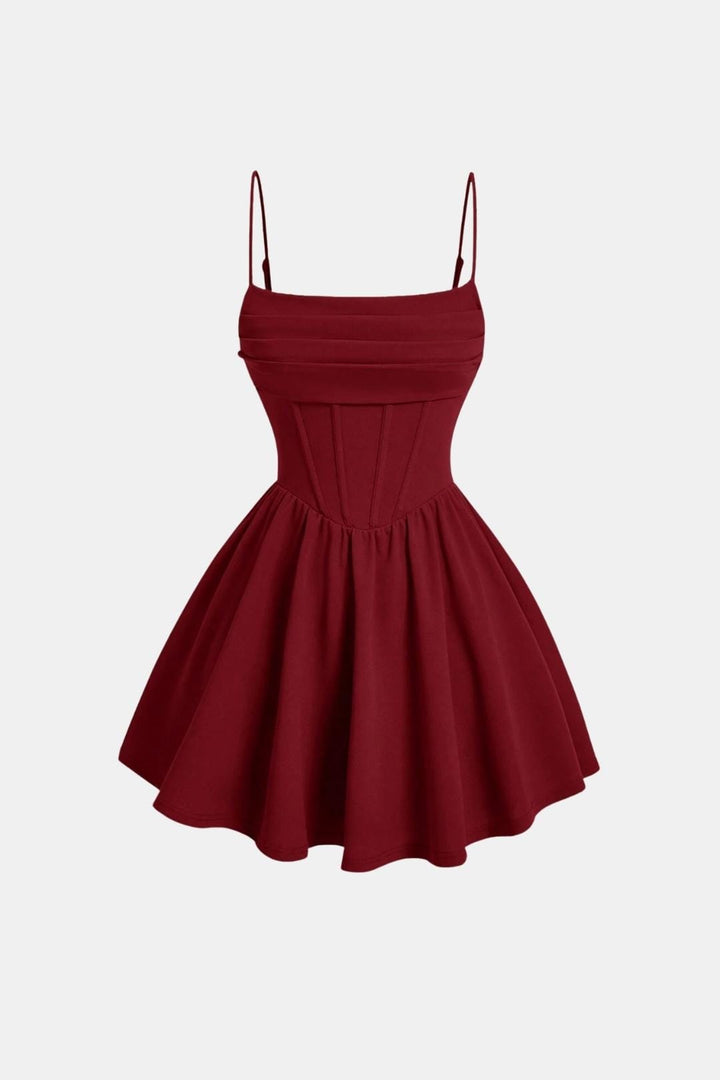 Arabella | Corset Pleated Cocktail Party Mini Dress